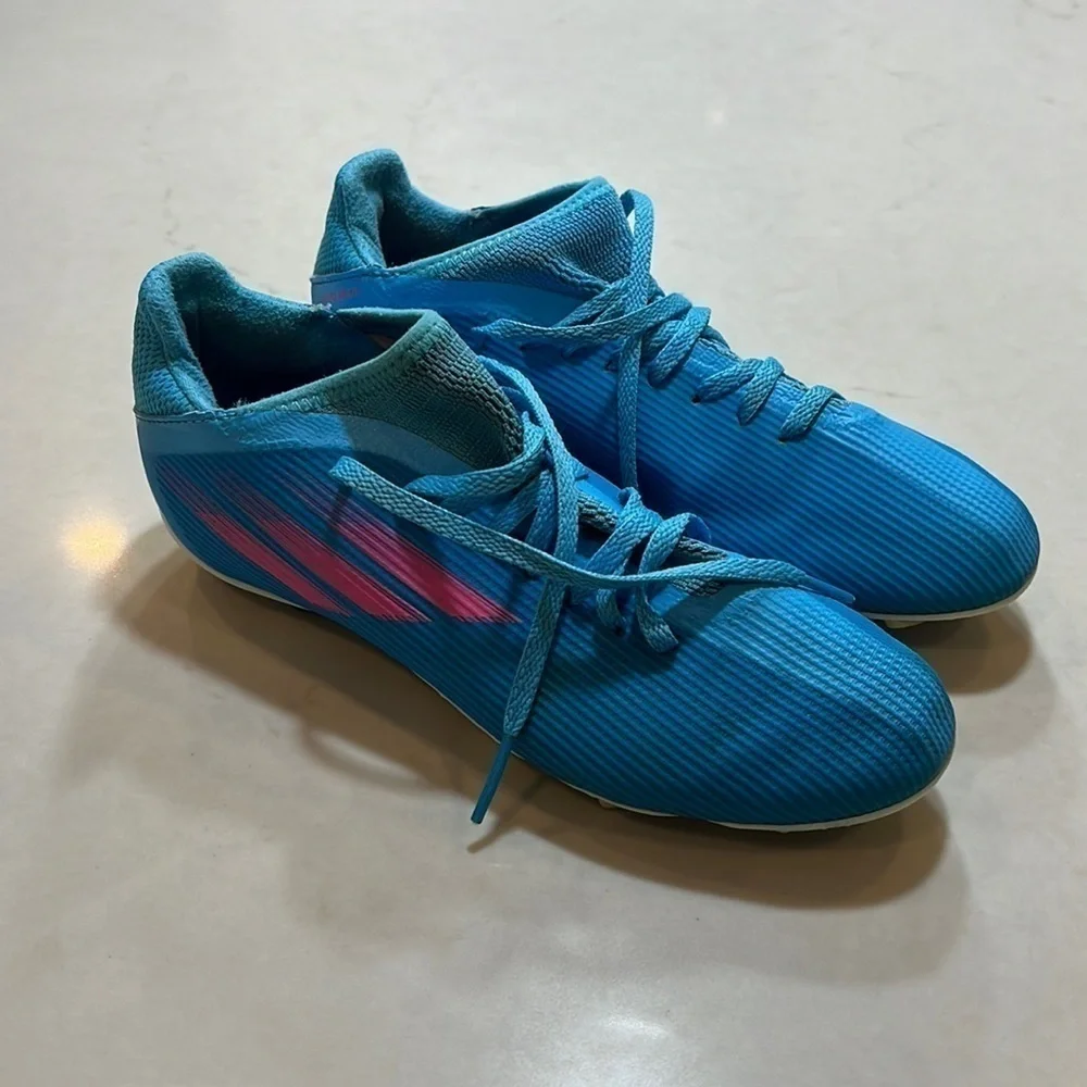 adidas Jr. X SPEEDFLOW.3 Kid's Firm Ground Soccer Cleats | Sky Rush | Unisex